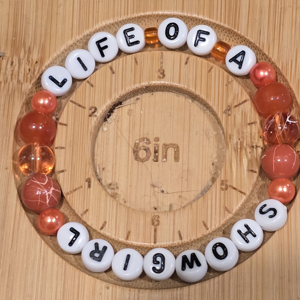 Colorful Beaded Bracelet with Letter Beads
